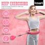 Smart Hula Ring Hoops, Weighted Hula Circle 24 Detachable Fitness Ring with 360 Degree Auto-Spinning Ball Gymnastics, Massage, Adult Fitness for Weight Loss Image 4