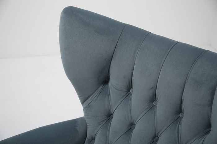 Vintage Blofeld 6250 Swivel & Rocking Lounge Chair in Blue Velvet by Paul Conti for G-Plan, 1960s