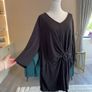 Brand-new Ladies Black Tunic Buckle Top from Evans.  Size UK 22-24 / EU 50-52 Image 9