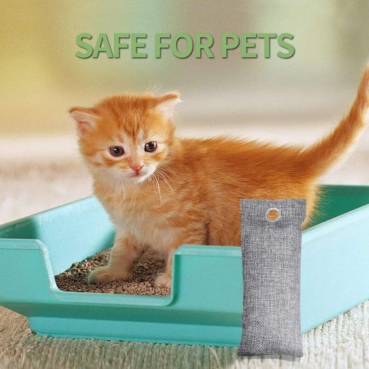 6 Pack Bamboo Charcoal Air Purifier Bags Odor Absorber Odor Absorber Natural Car Air Freshener Odor Eliminators for Home Pets