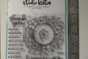 Studio Katia, Floral Wreath photopolymer stamp set, brand new