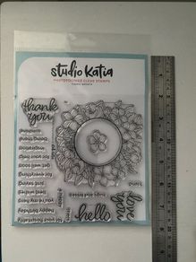 Studio Katia, Floral Wreath photopolymer stamp set, brand new