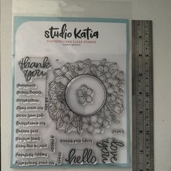 Studio Katia, Floral Wreath photopolymer stamp set, brand new