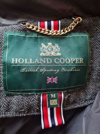 Holland copper down puffer jacker Size medium Pit to pit 20" black Hooded in good condition