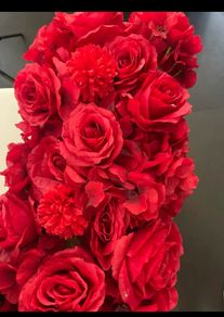 Red artificial flower