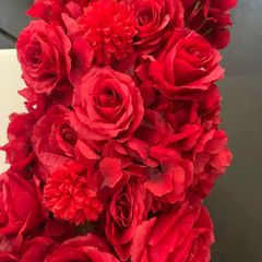 Red artificial flower