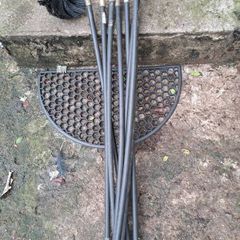 Open fire chimney sweaping brushes