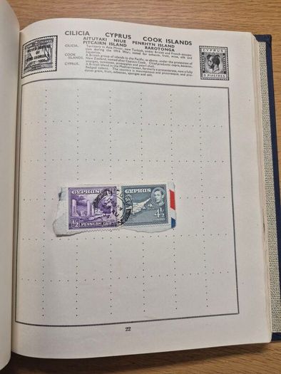 stamp album with stamps of the world