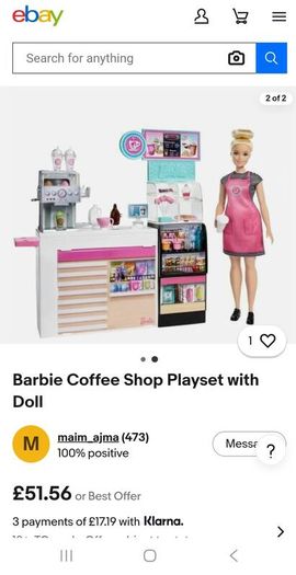 Barbie Coffee Shop Bundle 3 Dolls  Table & Chairs