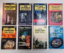 Edgar Wallace Books x 8 - Vintage Crime Thriller Books - Vintage Paperback Books