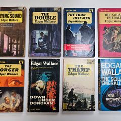 Edgar Wallace Books x 8 - Vintage Crime Thriller Books - Vintage Paperback Books