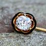 Antique 1ct Diamond Tie Pin / Lapel Pin circa 1850 Image 5