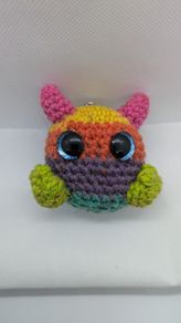 handmade crochet monster keyring
