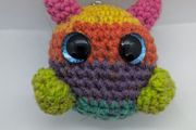 handmade crochet monster keyring