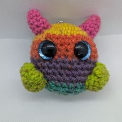 handmade crochet monster keyring