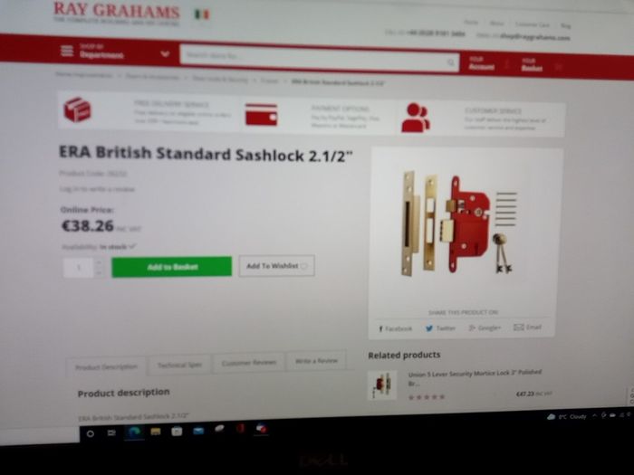 Door Sashlock 2 1/2"