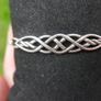 STERLING CELTIC Cuff Bangle Bracelet-Vintage 925 Silver-Birmingham Anchor LI Hallmark-Irish Promise Forever Love Me Image 5