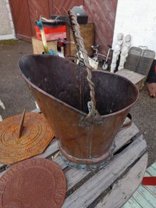 Antique Copper Fireside Bucket