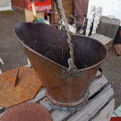 Antique Copper Fireside Bucket