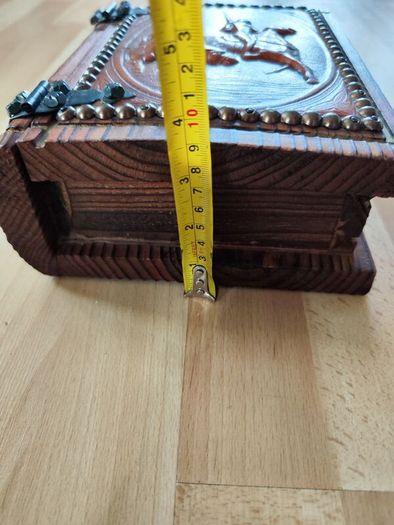 wooden wood book case storage case gift present box embossed Don Quixote