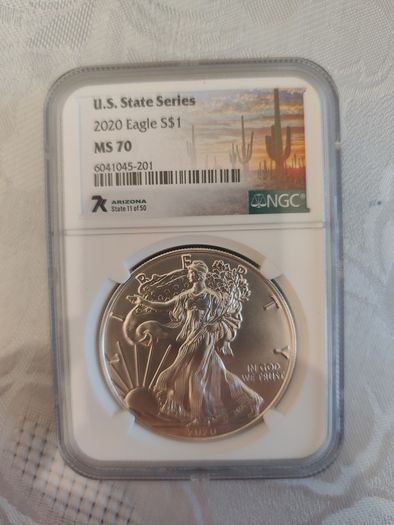 2020 NGC ms70 American Silver Eagle 1oz coin
