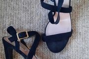 Dune Black Strappy Heels