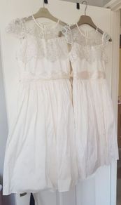 Two matching ivory girl's dresses(worn once)