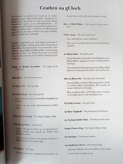 THE PLACENAMES AND HERITAGE OF Dun  Chaochain in the Barony of Erris, County Mayo