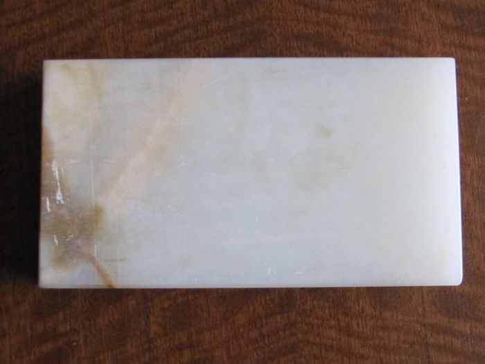 Unique Turkish Pale Cream & Brown Onyx Plinth / Base