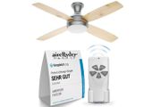 AireRyder Ceiling Fan Saturn Nickel with Lighting and Remote Control 52 132cm Blades in Silver and Pine