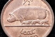 [#58] - Ireland 1964 | Irish 1/2d | Irish Half Penny | KM.10 | UNC