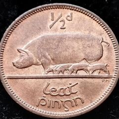 [#58] - Ireland 1964 | Irish 1/2d | Irish Half Penny | KM.10 | UNC
