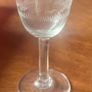 etched glass Vintage sherry glasses Image 2