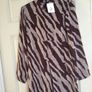 NEW With Tags! Burgundy/Cream Zebra Print High Neck Playsuit (Size 10) Image 4