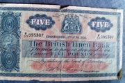 British Linen Bank Five Pound Note. Dated 6th June 1956.