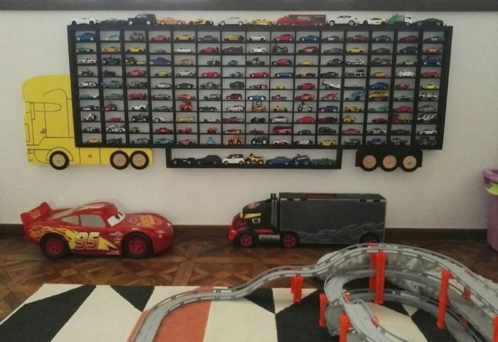 Cabinet Display Shelf Truck Kids Storage Collectibles