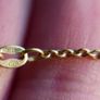 18k Gold Plated Open Heart and Rolled Gold Necklace 5,7g Image 3