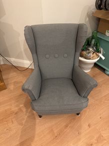 childrens armchair ikea grey.