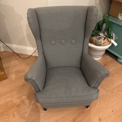 childrens armchair ikea grey.