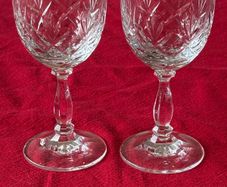 Set of 2 Vintage Royal Albert German Lead Crystal Claret Glasses