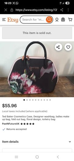 New TED BAKER Cosmetic Bag