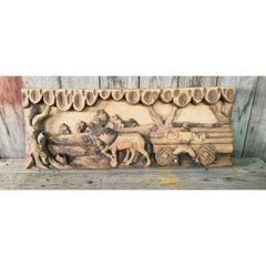Carved Wooden Wall Plaque KAS1398
