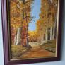 Lovely oil on board of forest land scape singed M Carey. Image 2