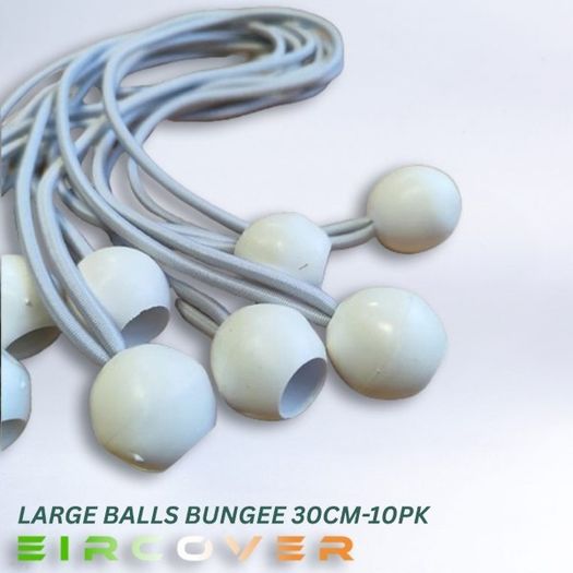 Large white bungee ball Ties 30cm ( 30 pk )