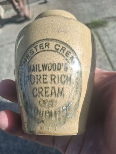 2 X Hailwood's Victorian Stoneware Creamery Jars