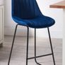 4 Navy Velvet Bar Stool Image 2