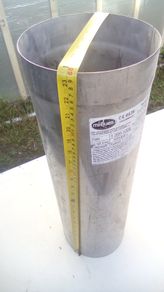 Flue Stainless pipe 8'' 200mm, Mi-Flue, 600mm long