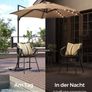 Elegant Cantilever Parasol 360 Shade, Solar LED Lights & UPF 50+ Protection" Image 6