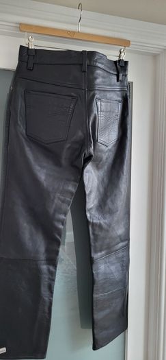 Challenge Leather Team Ladies Motorcycle trousers (black leather jeans style) - Sz 32 (Fit 12UK) - Rrp 189 (New)