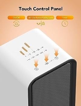 NEW SALE | Electric Heater, Low Energy Smart Space Heater with Thermostat, WiFi & Bluetooth App Control, Heater Works with Alexa & Google Assistant, Ceramic Heater for Bedroom, Office, Home, White